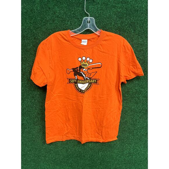 Y2K Baltimore Orioles MLB Orange BIG Logo T-Shirt Size Medium Unisex Gift - Picture 1 of 4